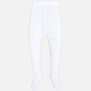 Dresuri pentru fetițe cu talie elastică – confortabile, fine și versatile, 10569PV19ALB